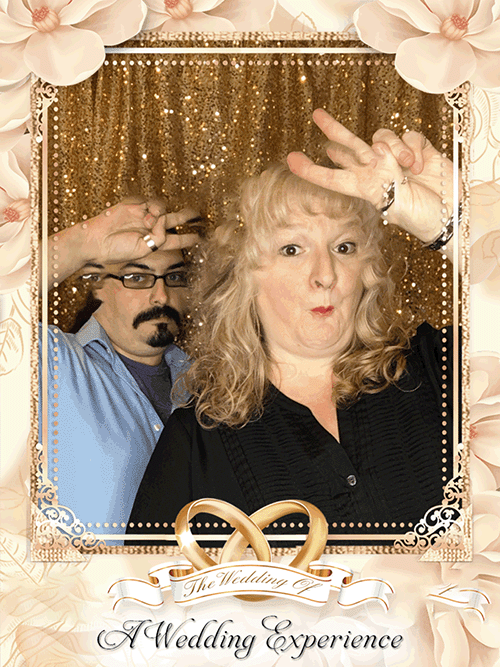 2 people taking a photo.