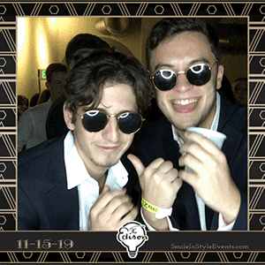 guys being silly at our photo booth rental