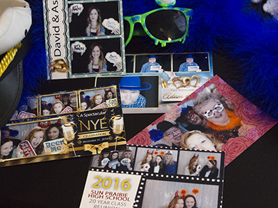 an assortment of custom photo strips