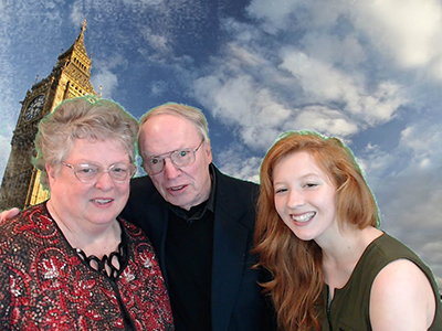 Family without the green screen.