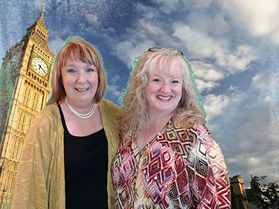 2 people without a green screen