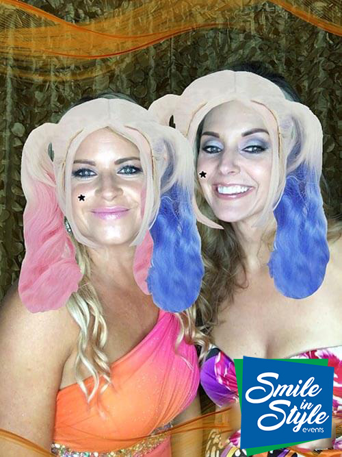 2 girls acting crazy.